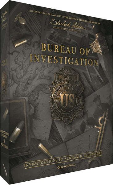 Sherlock Holmes Consulting Detective Bureau of Investigation: Investigations in Arkham & Elsewhere Board Game, Cooperative Mystery Game for Kids & Adults, Ages 14+, 1-8 Players, 120-240 Minute Playtime, Made by Space Cowboys